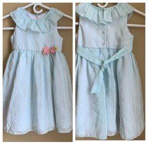 Laura Ashley Little Girls lace high low dress Sz 4